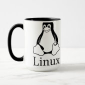 Linux-Logo mit Tux der Linux-Pinguin Tasse (Links)