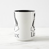 Linux-Logo mit Tux der Linux-Pinguin Tasse (Zentrum)