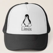 Linux-Logo mit Tux der Linux-Pinguin Truckerkappe (Vorderseite)