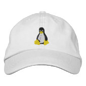 Linux-Logo mit Tux der Pinguin Bestickte Baseballkappe (Vorderseite)