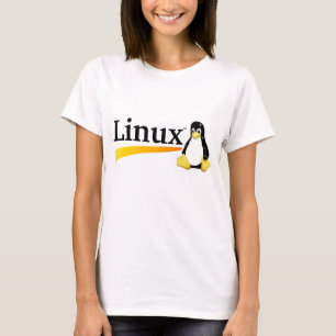 Linux-Logo mit Tux-Produkten T-Shirt