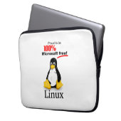 Linux Neopren Laptop Sleeve 13" - Microsoft Free (Vorderseite Links)
