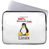 Linux Neopren Laptop Sleeve 13" - Microsoft Free (Vorderseite)