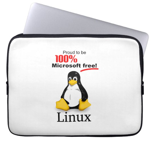 Linux Neopren Laptop Sleeve 13" - Microsoft Free (Vorderseite)