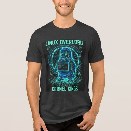 Linux Oberherr Kernel Könige T-Shirt Tri-Blend Shirt (Vorderseite)