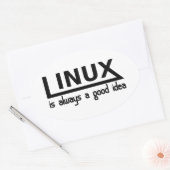 Linux Ovaler Aufkleber (Umschlag)