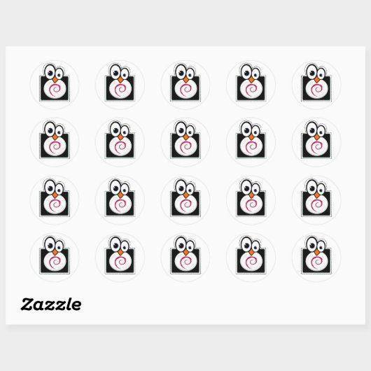 Linux Penguin Debian Sticker (Blatt)