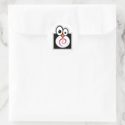 Linux Penguin Debian Sticker (Tasche)