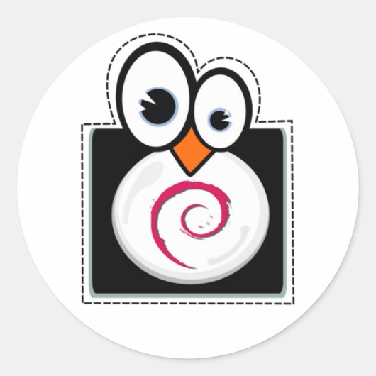 Linux Penguin Debian Sticker (Vorderseite)