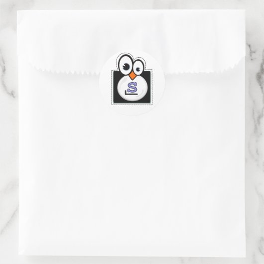 Linux Penguin Slackware Sticker (Tasche)