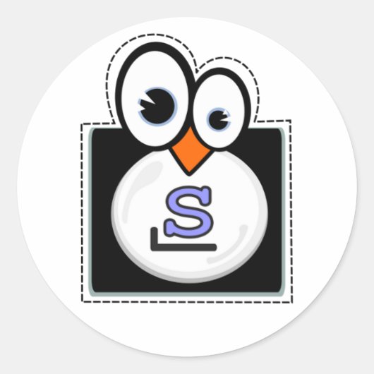 Linux Penguin Slackware Sticker (Vorderseite)