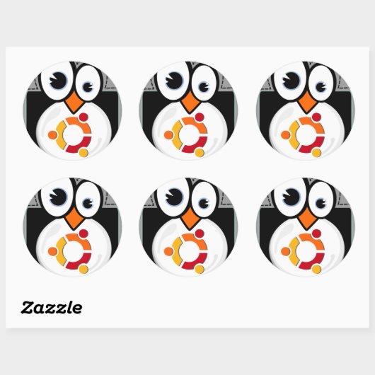 Linux Penguin Ubuntu Sticker (Blatt)