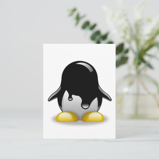 Linux Petrol Postkarte (Stehend Vorderseite)