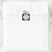 Linux-Pinguin-Frame-benutzerdefinierte Textaufkleb Runder Aufkleber (Tasche)