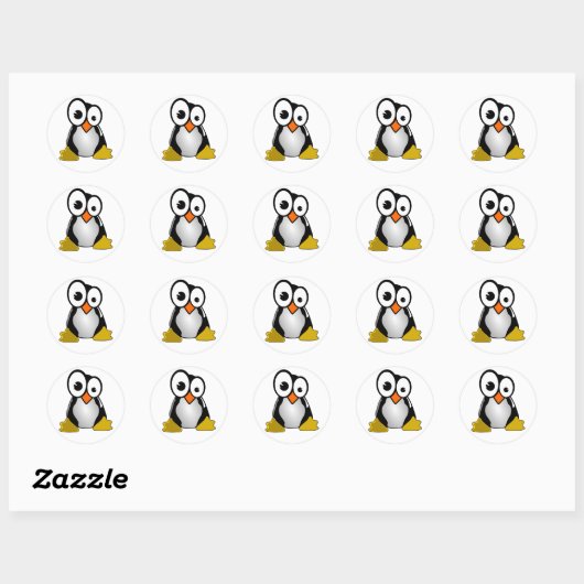 Linux Pinguin Sticker (Blatt)