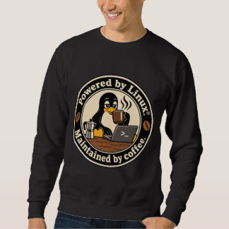 Linux Pinguin Tux und Kaffee Sweatshirt