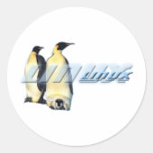 Linux Pinguine Runder Aufkleber (Vorderseite)