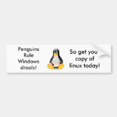Linux-PinguinTux Autoaufkleber (Vorne)