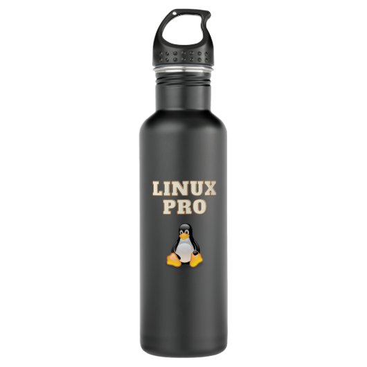 Linux Pro Edelstahlflasche (Vorderseite)