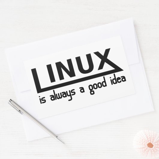 Linux Rechteckiger Aufkleber (Umschlag)