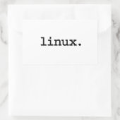 Linux. Rechteckiger Aufkleber (Tasche)