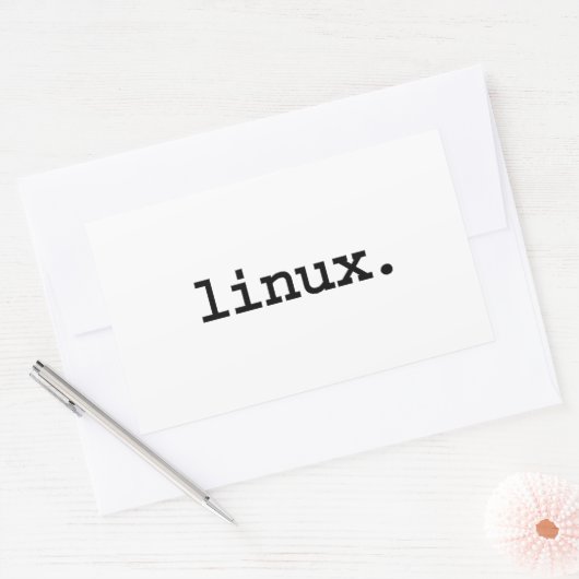 Linux. Rechteckiger Aufkleber (Umschlag)