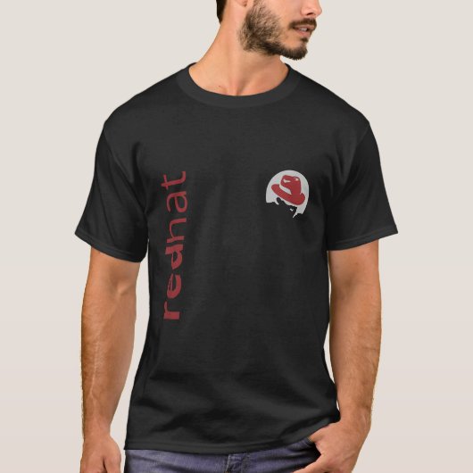 Linux Red Hat Fan T-Shirt Tux Penguin Open Source (Vorderseite)