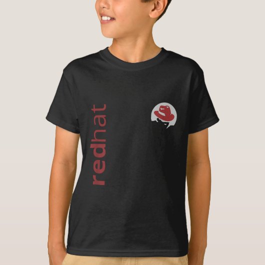 Linux Red Hat Fan T-Shirt Tux Penguin Open Source (Vorderseite)
