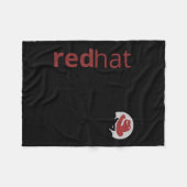 Linux Red Hat Fan T-Shirt Tux Penguin Open Source Fleecedecke (Vorderseite (Horizontal))