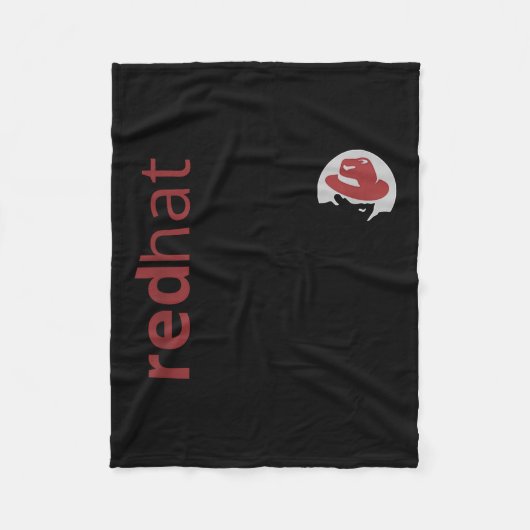 Linux Red Hat Fan T-Shirt Tux Penguin Open Source Fleecedecke (Vorderseite)