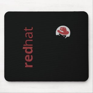 Linux Red Hat Fan T-Shirt Tux Penguin Open Source Mousepad