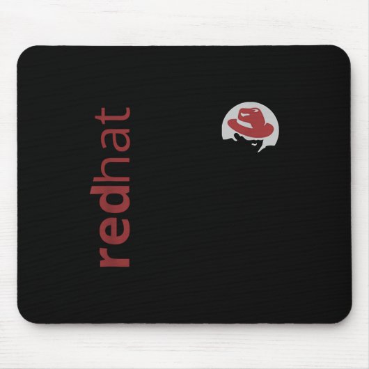 Linux Red Hat Fan T-Shirt Tux Penguin Open Source Mousepad (Vorne)