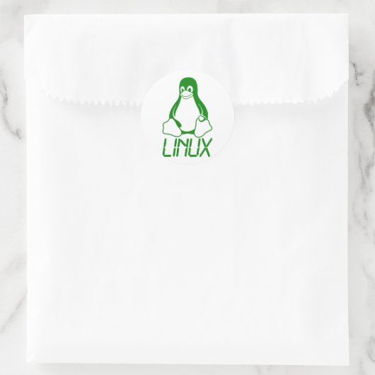 Linux Runder Aufkleber (Tasche)