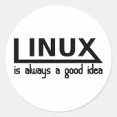 Linux Runder Aufkleber (Vorderseite)