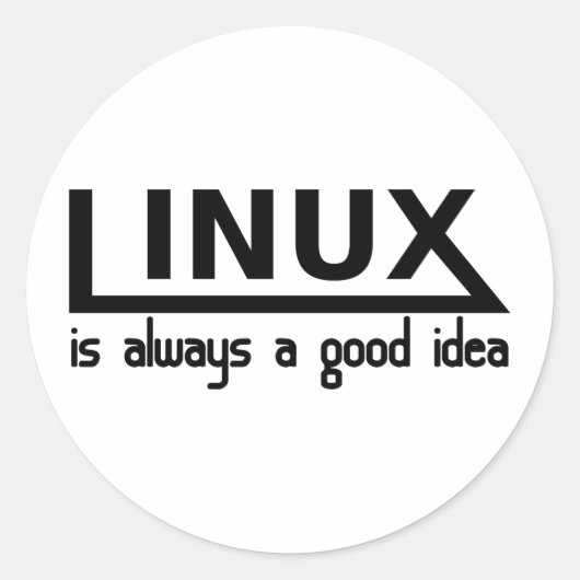 Linux Runder Aufkleber (Vorderseite)