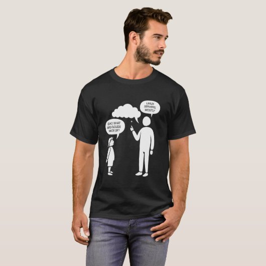 Linux-Server meist Cloud-Service-Computer IT-Fun T-Shirt (Vorne ganz)