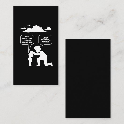 Linux Software Developer Computer Programmer Nerd Visitenkarte (Vorne/Hinten)