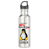 Linux Stainless Water Bottle - Microsoft Free Edelstahlflasche (Vorderseite)