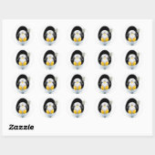 Linux-Sticker Runder Aufkleber (Blatt)