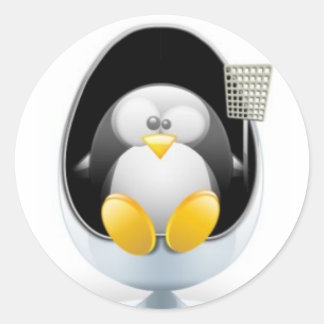 Linux-Sticker Runder Aufkleber