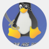Linux-Sticker Runder Aufkleber (Vorderseite)