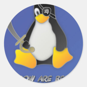 Linux-Sticker Runder Aufkleber