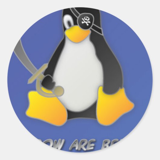 Linux-Sticker Runder Aufkleber (Vorderseite)