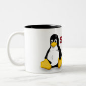 Linux-System Admin Zweifarbige Tasse (Links)