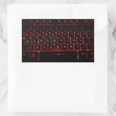 Linux-Tastatur Rechteckiger Aufkleber (Tasche)