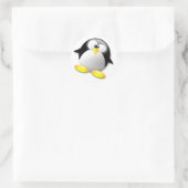 LINUX TUX CRYSTAL RUNDER AUFKLEBER (Tasche)