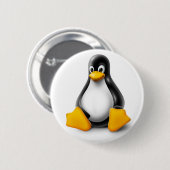 Linux Tux der Pinguin Button (Vorne & Hinten)