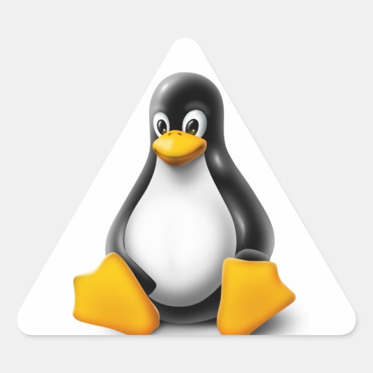 Linux Tux der Pinguin Dreieckiger Aufkleber (Vorderseite)