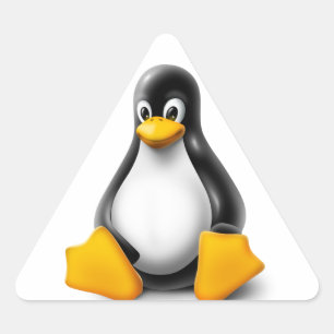 Linux Tux der Pinguin Dreieckiger Aufkleber