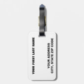 Linux Tux der Pinguin Gepäckanhänger (Rückseite vertikal)